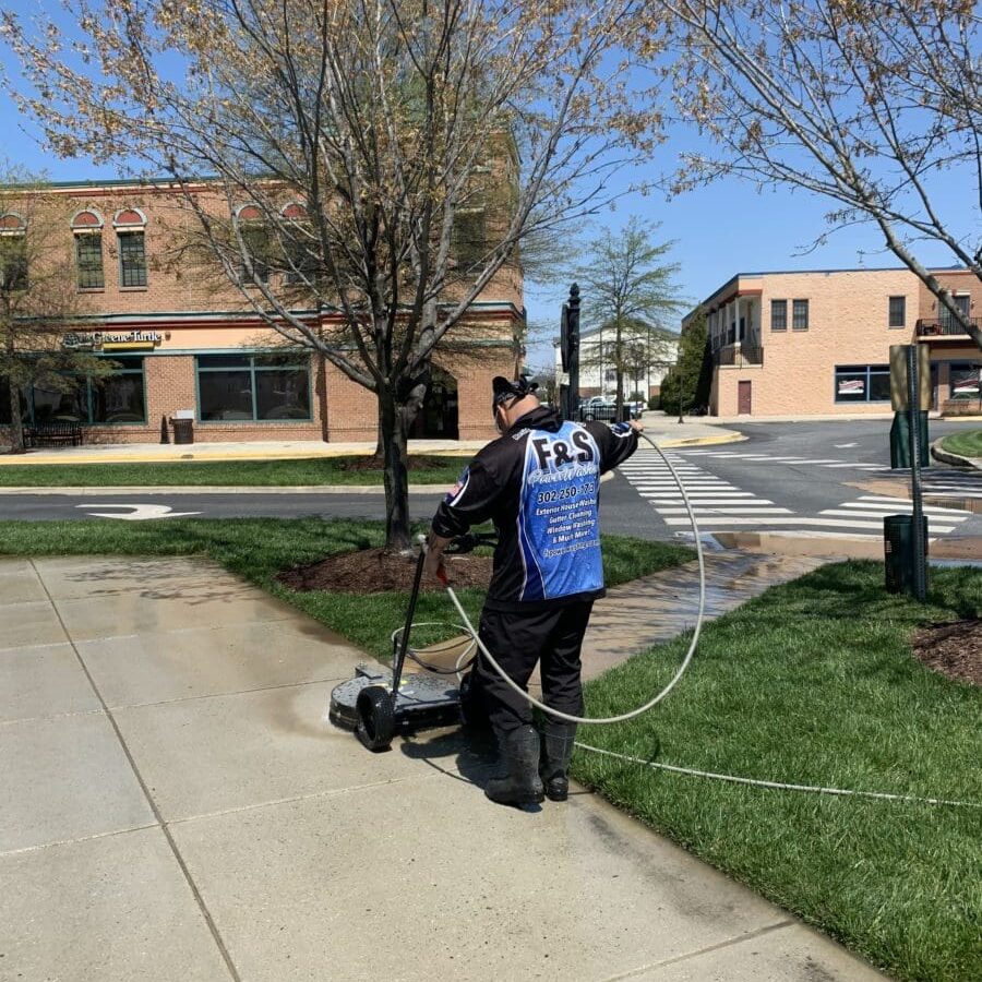 Concrete Cleaning is More Than Just High Pressure. F & S Powerwashing Provides Concrete Cleaning with Excellent Results!