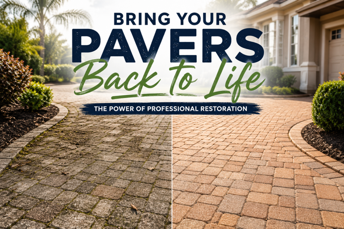Before and After Image Showcasing Paver Restoration Services by F&s Power Washing, Highlighting the Transformation